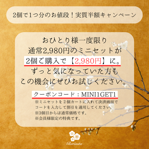 Gloriasta 化粧水＆クリーム ミニセット